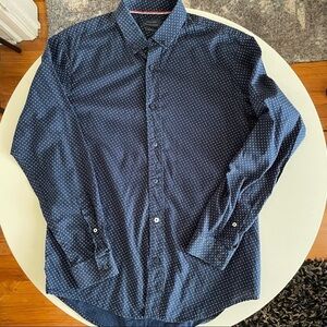 Zara Men’s Slim Fit Print Casual Button Down Shirt Size Large